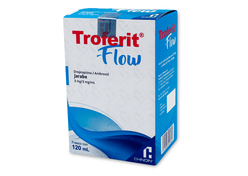 Dropropizina 3 mg / Ambroxol 3 mg / 1 mL TROFERIT FLOW C/120 mL