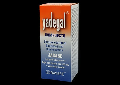 Dextrometorfano 0.15 g / Guaifenesina 2 g / Clorfenamina 0.02 g YADEGAL COMPUESTO C/120 mL