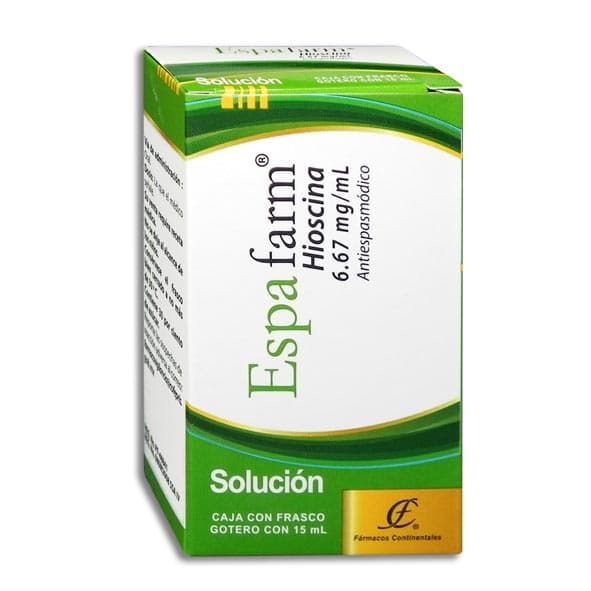 Hioscina 6.67 mg / 1 mL ESPAFARM C/15 mL Gotero Pediátrico