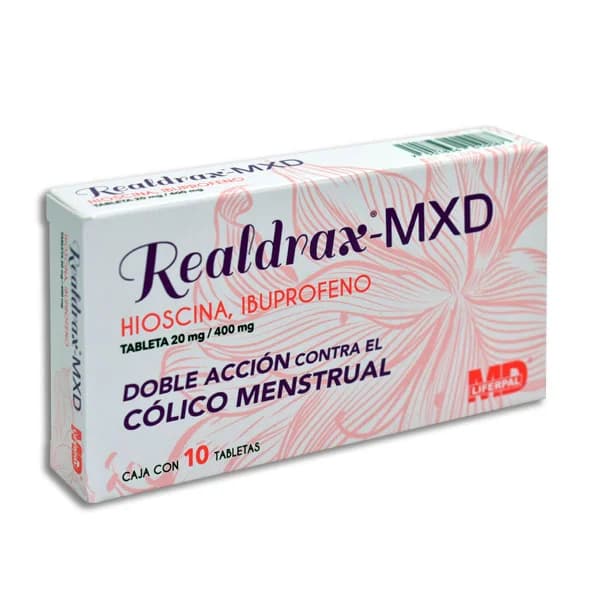Hioscina 20 mg / Ibuprofeno 400 mg REALDRAX C/10 Tabs