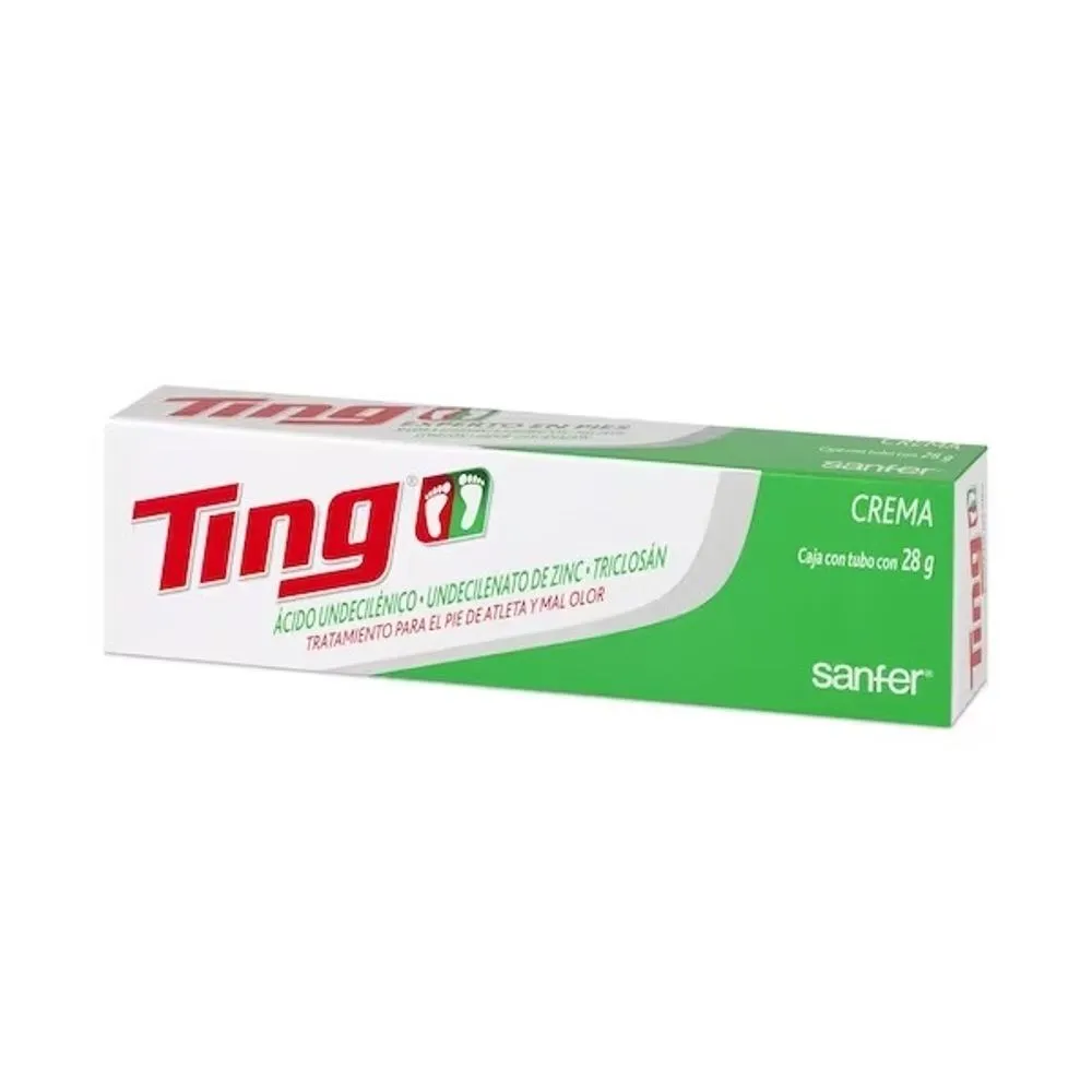 Undecilenico / Undecilenato de zinc 20.36 g / 100 g TING crema C/28 g