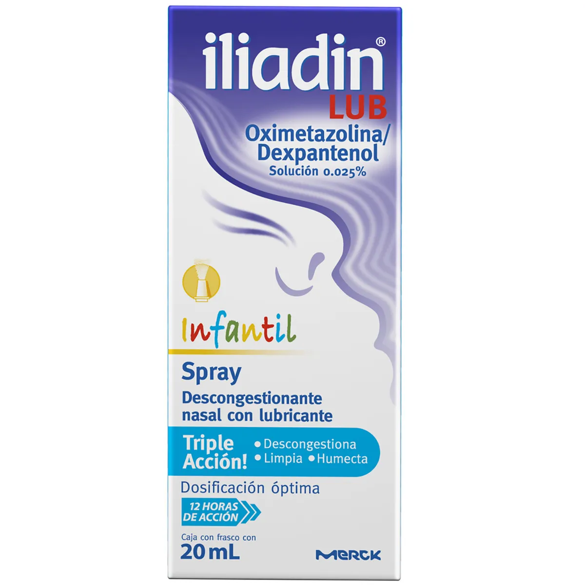 Oximetazolina 0.025% / Dexpantenol 0.02% ILIADIN LUB Infantil C/15 mL