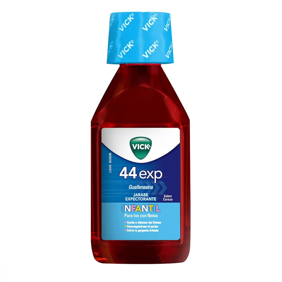 Guaifenesina VICK 44 Infantil Jarabe de Cereza C/120 mL
