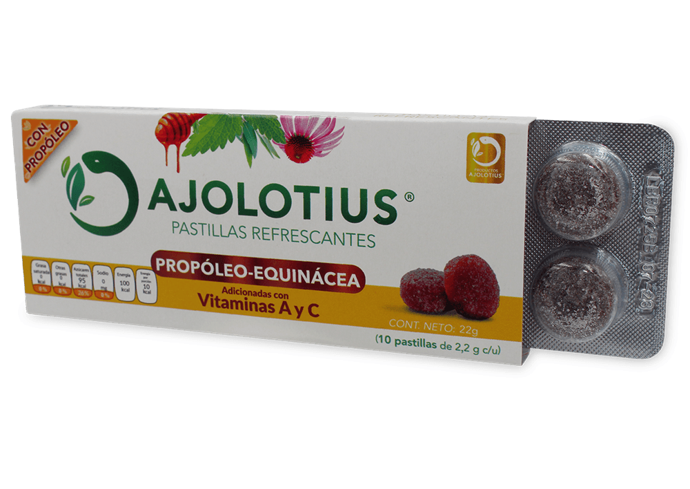 Pastillas Ajolotius Propoleo-Equinácea C/10 Piezas