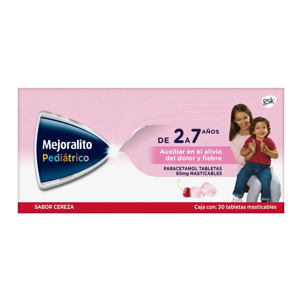 Paracetamol 80 mg MEJORALITO Pediátrico C/30 Tabs