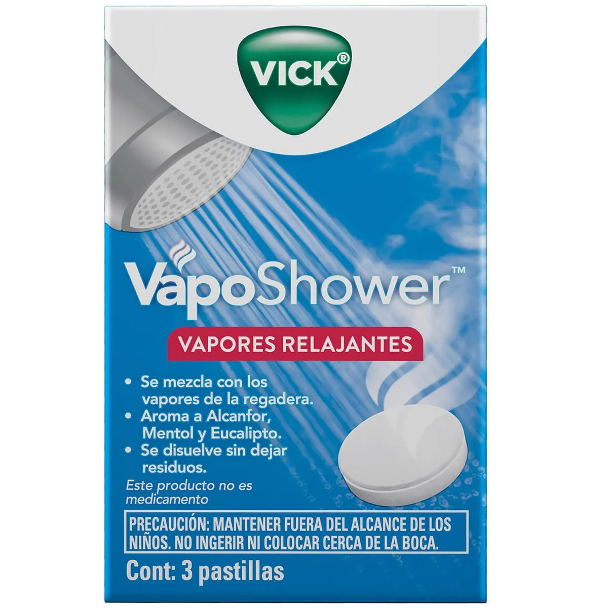 Vick VapoShower Vapores Relajantes 3 Pastillas