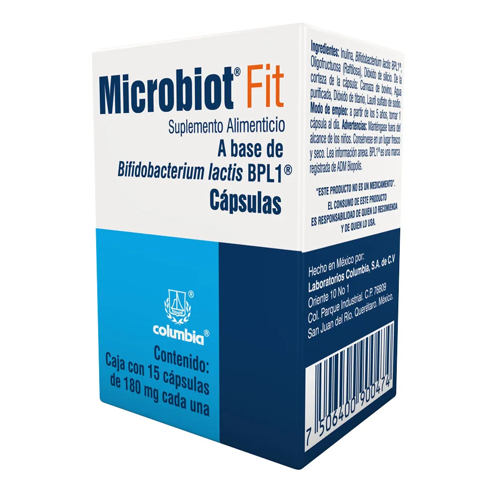 Microbiot Fit Suplemento Alimenticio 15 Caps