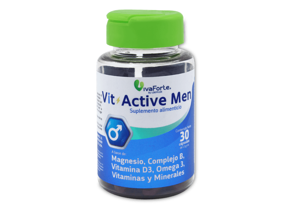 Vit-Active MEN (Magnesio Complejo B Omega 3 Vitaminas y Minerales) C/30 Caps
