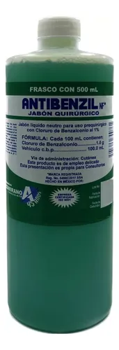 Jabón Quirúrgico ANTIBENZIL NF C/500 mL