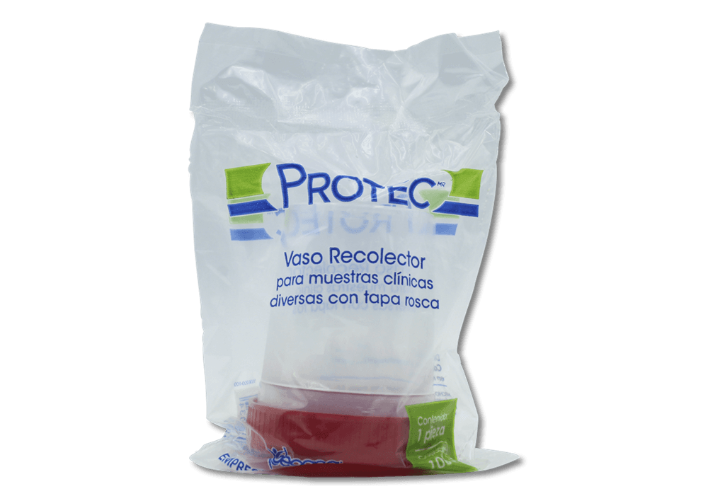 VASO RECOLECTOR DE PLASTICO C/TAPA 120 ML