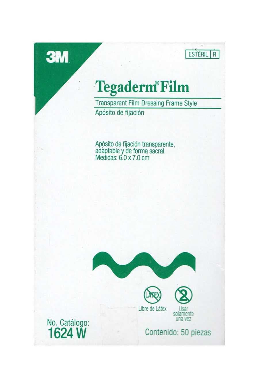 Caja de Aposito de fijacion de 6 cm X 7 cm TEGADERM C/50 Pzas