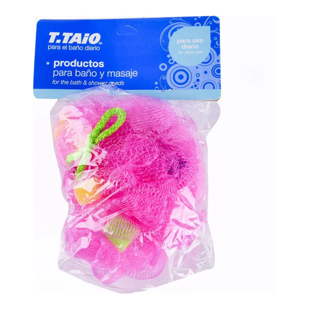 Esponja Flor Para Baño T.Taio Con Bordados