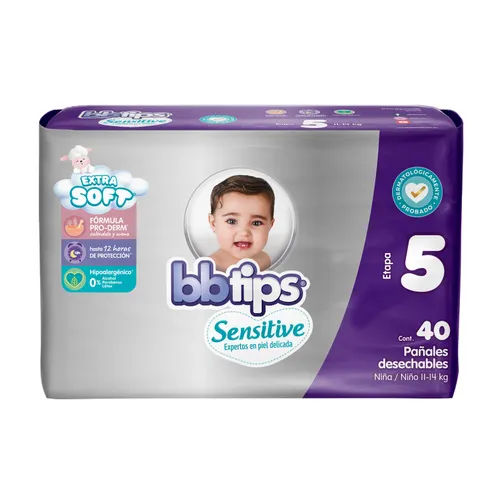 Pañal BBtips ETAPA 5 C/40 pzas