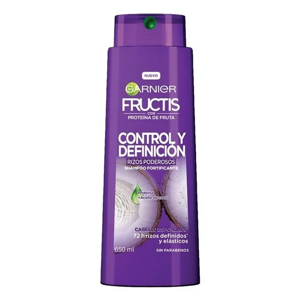 Shampoo Garnier Fructis control y definicion rizos poderosos C/650 mL