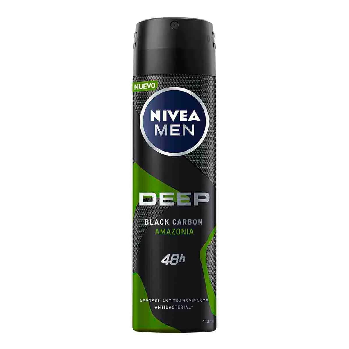 Desodorante en Aerosol de Nivea Men Deep Black Carbon 150 ml