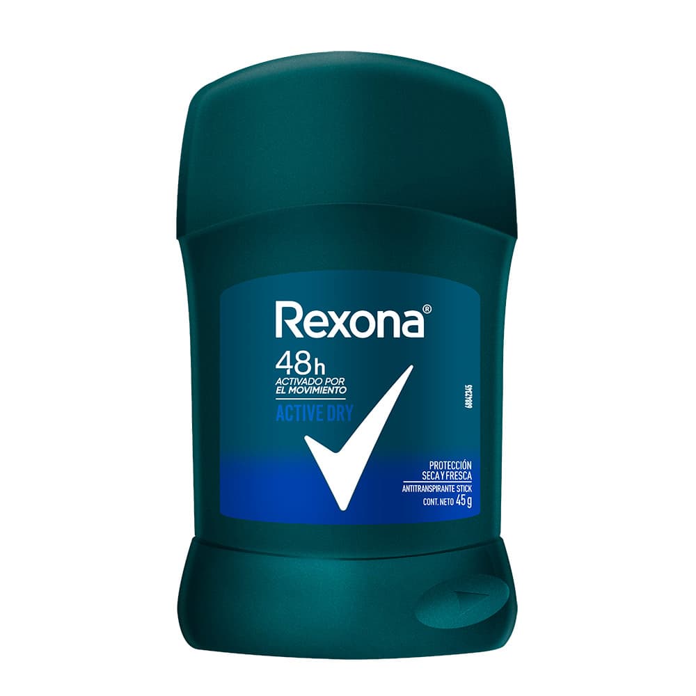 Antitranspirante en Barra Rexona Men Active Dry C/45 g