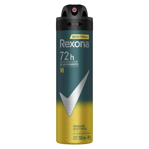 Antitranspirante en Spray Rexona Men V8 C/150 mL