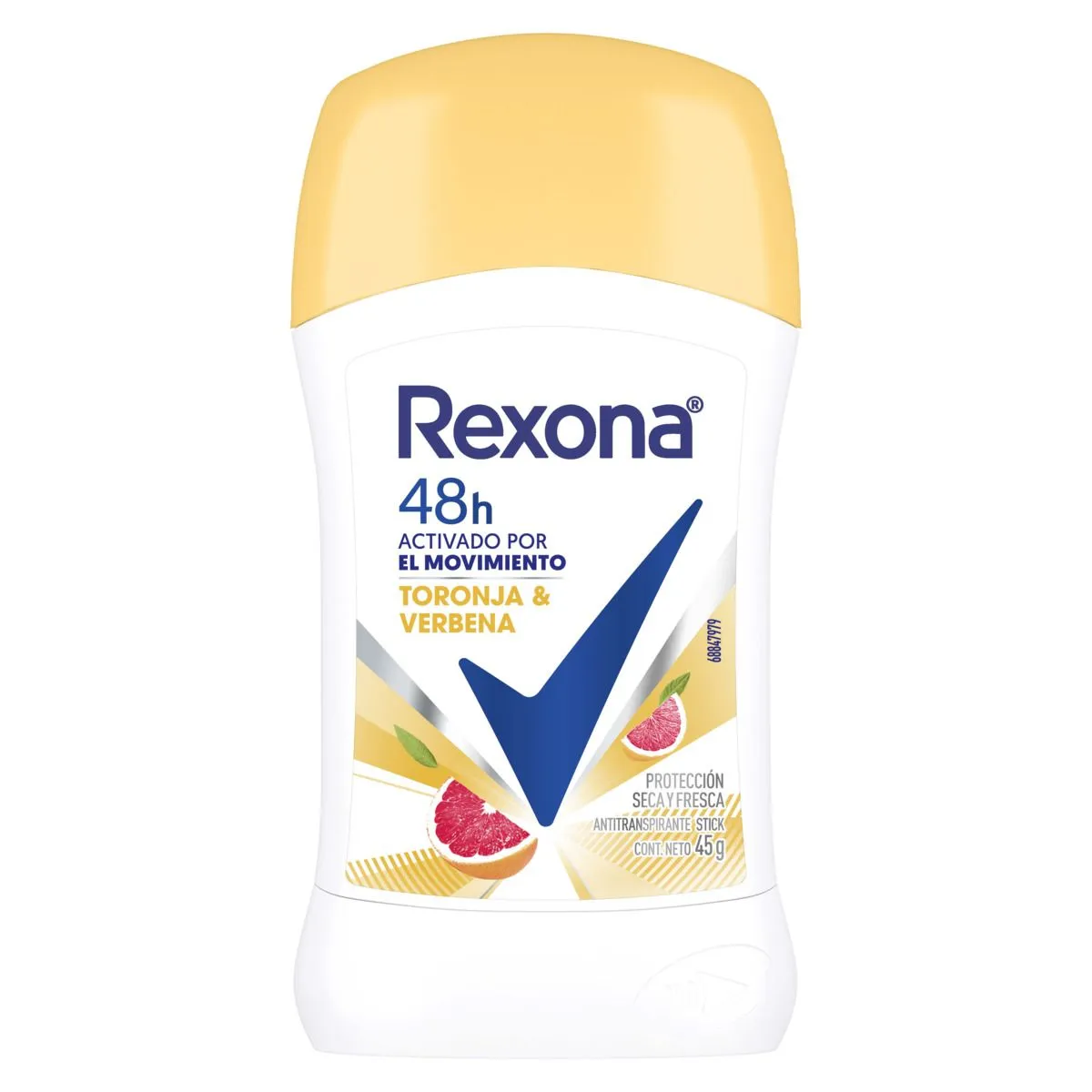 Antitranspirante en Barra Rexona Toronja y verbena C/45 g