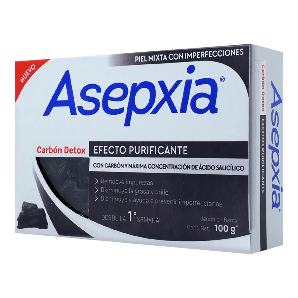 Jabón en Barra Asepxia Carbón C/100 g