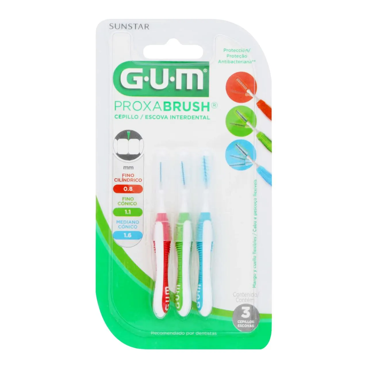 Cepillo interdental GUM Mixto C/3 Escovas