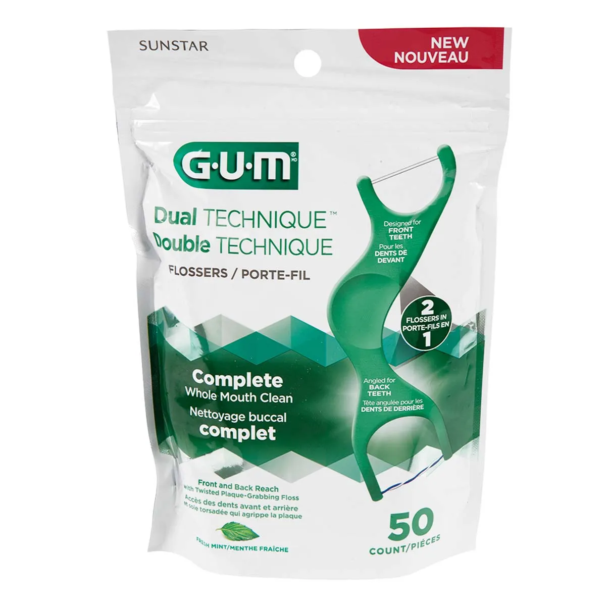Palillos Gum Con Hilo Dental Básico 50 Piezas