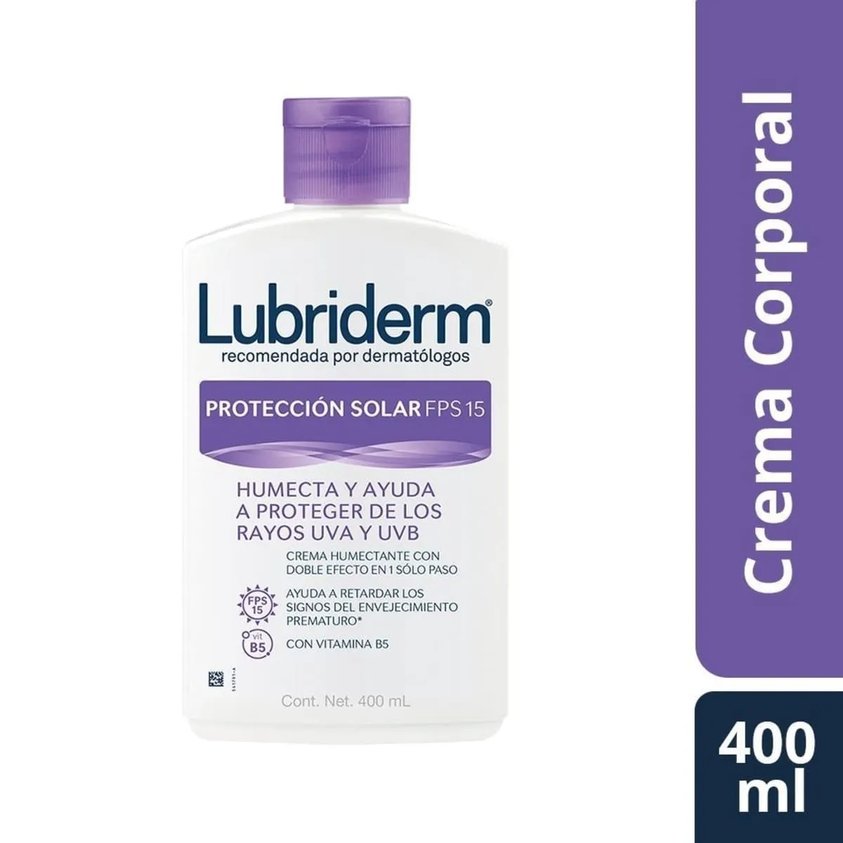 Crema Lubriderm Proteccion solar C/400 mL