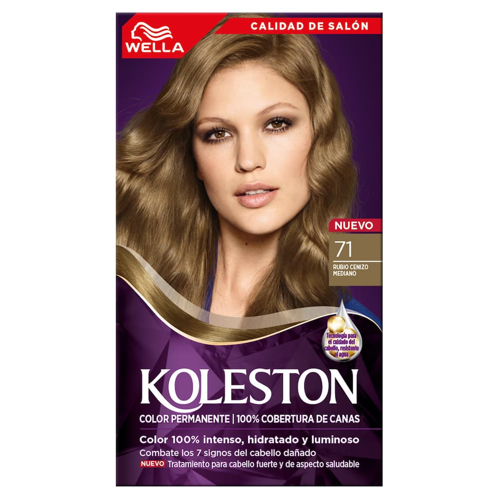 Tinte Koleston 71 rubio cenizo mediano