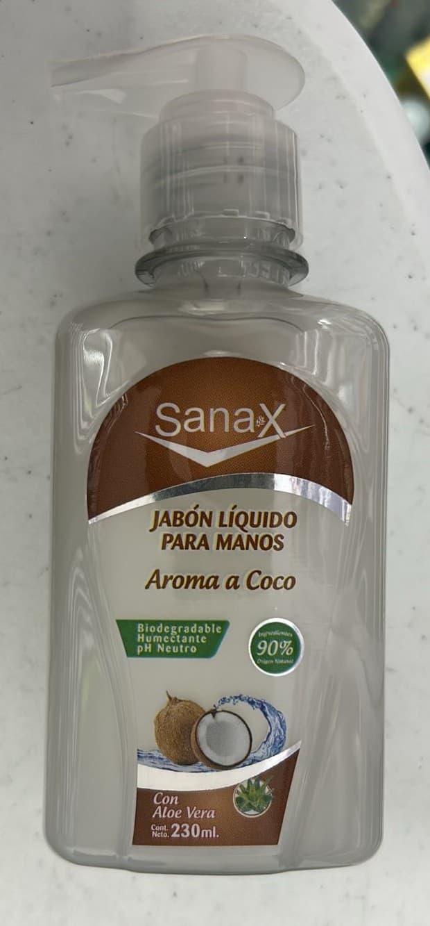 Jabon liquido para manos Coco SANAX C/230 mL