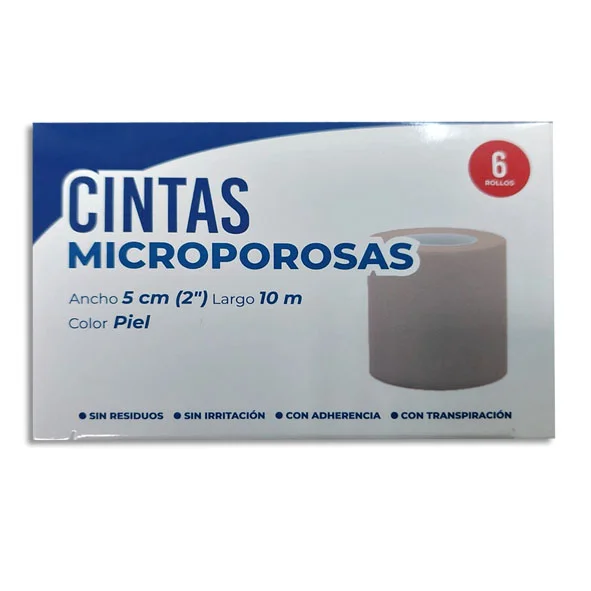 Cinta Microporosa de 5cm x 10 mts