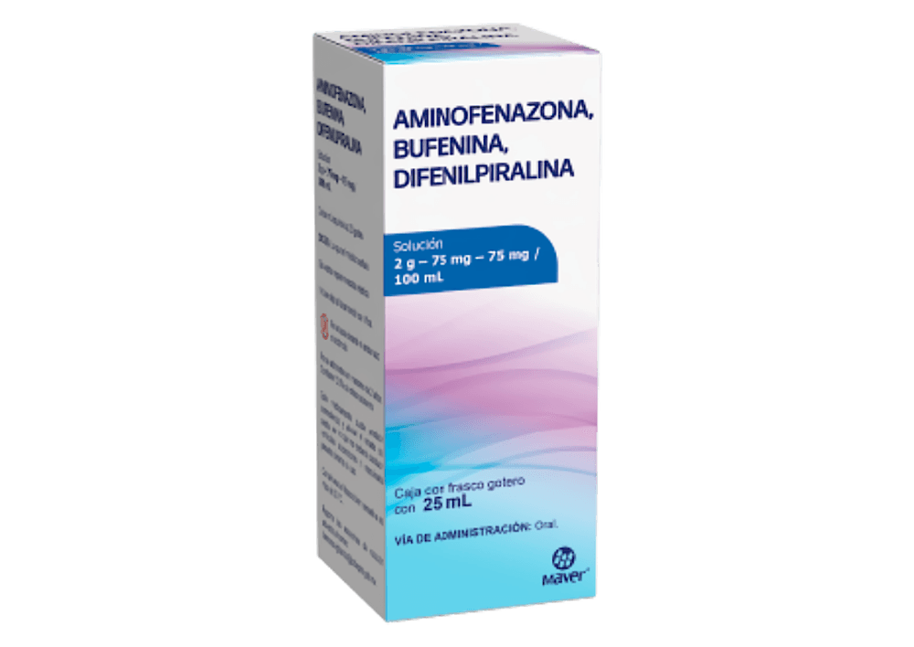 Aminofenazona / Bufenina / Difenilpiralina MAVER Pediátrico C/25 mL