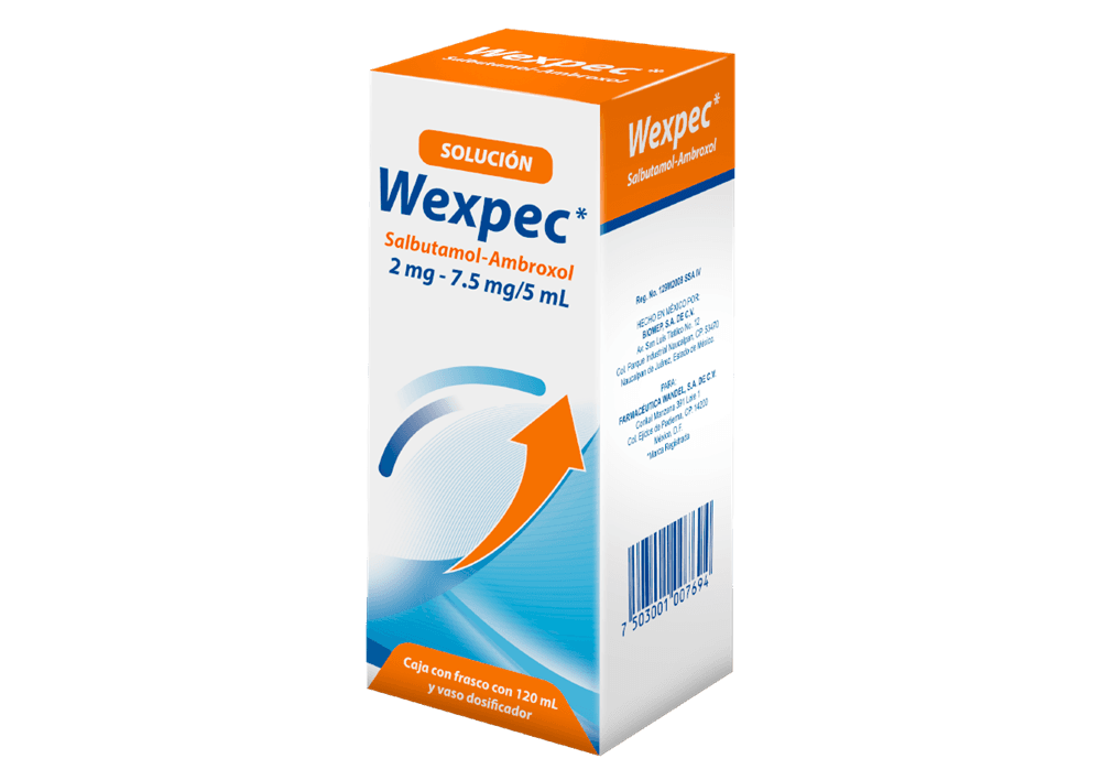Salbutamol 2 mg / Ambroxol 7.5 mg WEXPEC C/120 mL