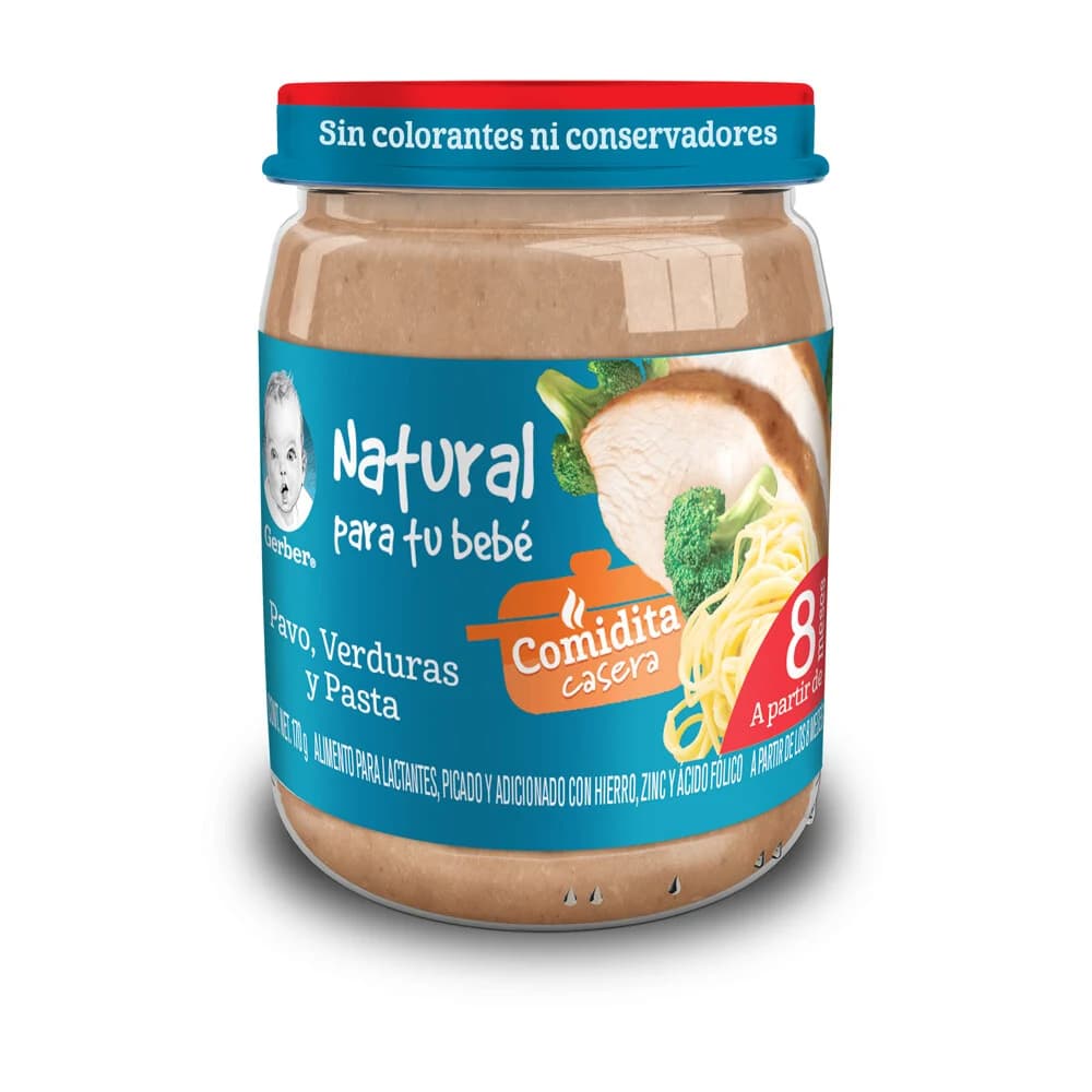 Gerber Etapa 3A Pavo verduras y pasta C/170 g