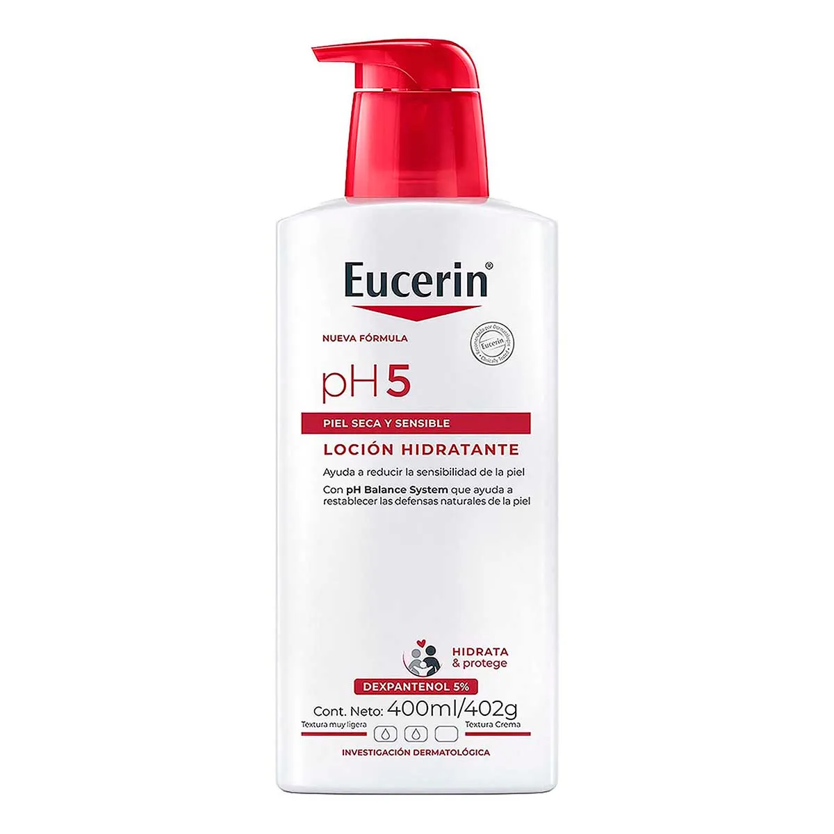Crema corporal Eucerin loción hidratante para piel sensible 400 ml