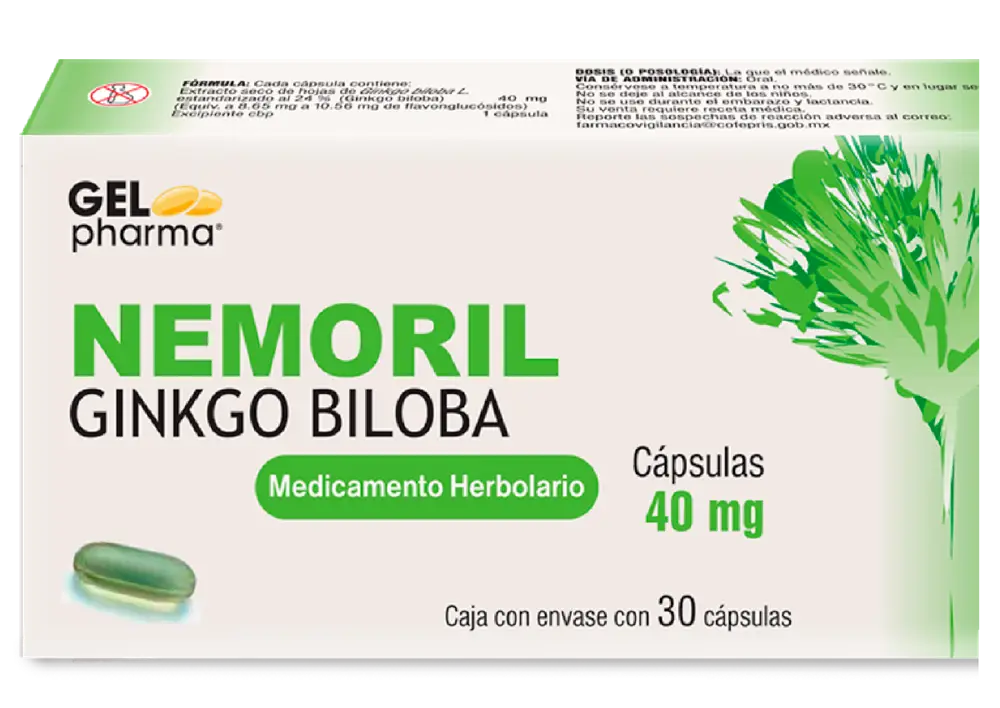 Ginko Biloba 40 mg NEMORIL C/30 Comp