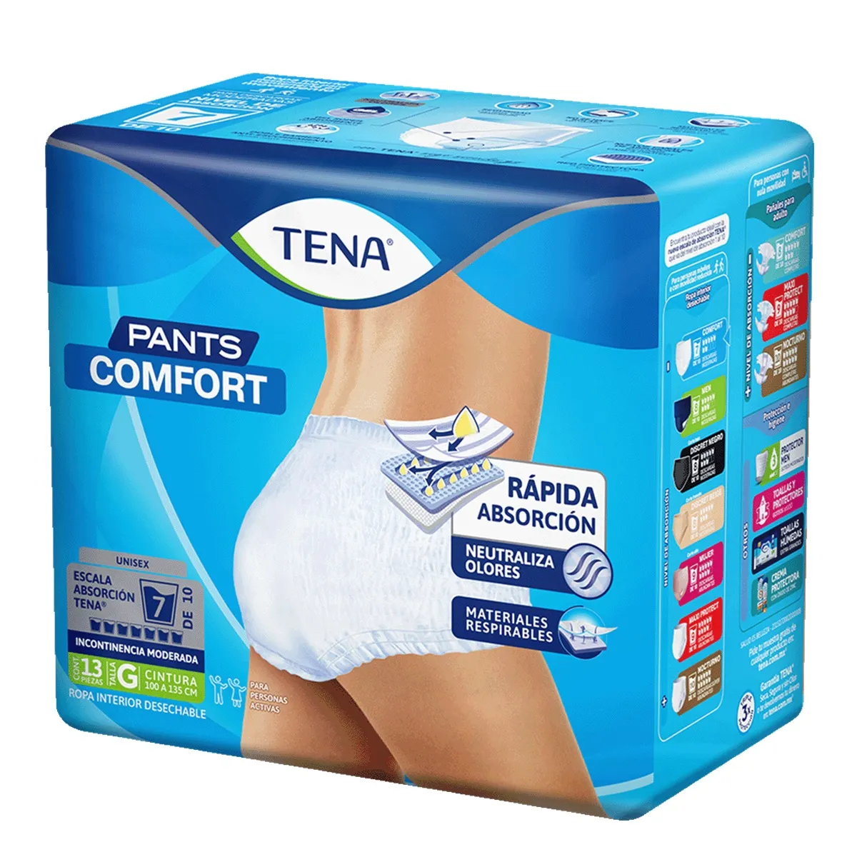 TENA Pants Confort Talla: Grande C/13 pzas