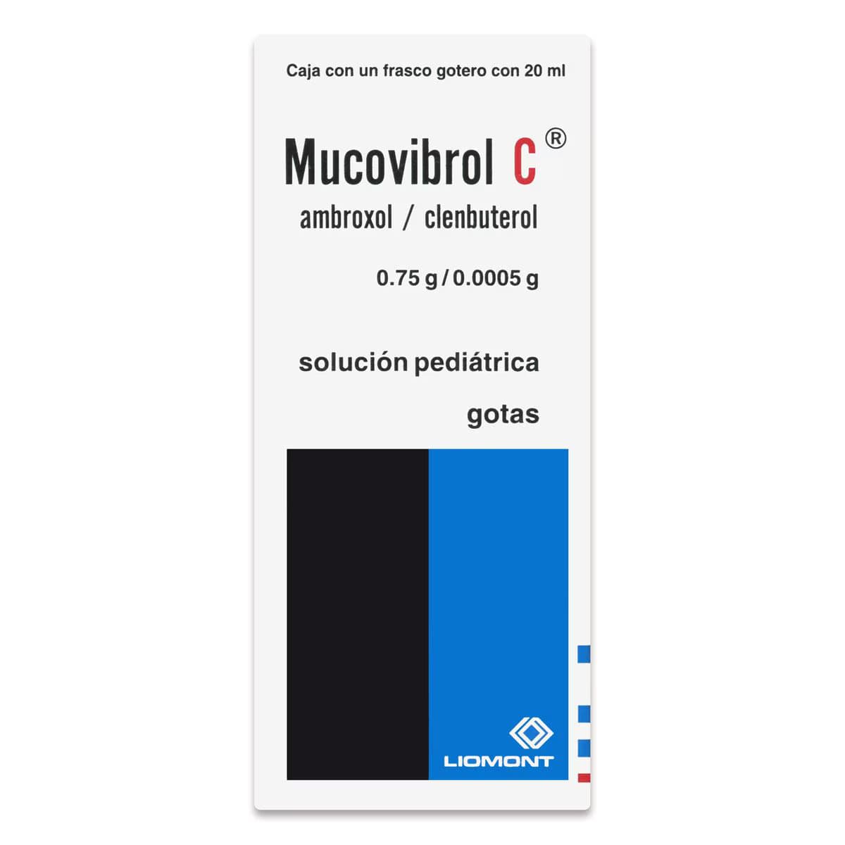 Ambroxol 0.075 g / Clenbuterol 0.00005 g MUCOVIBROL C Pediátrico C/20 mL