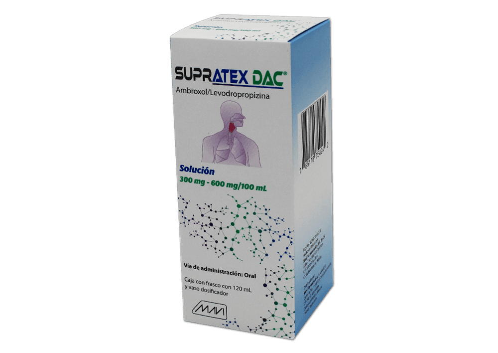 Levodropropizina 600 mg / Ambroxol 300 mg SUPRATEX DAC C/120 mL