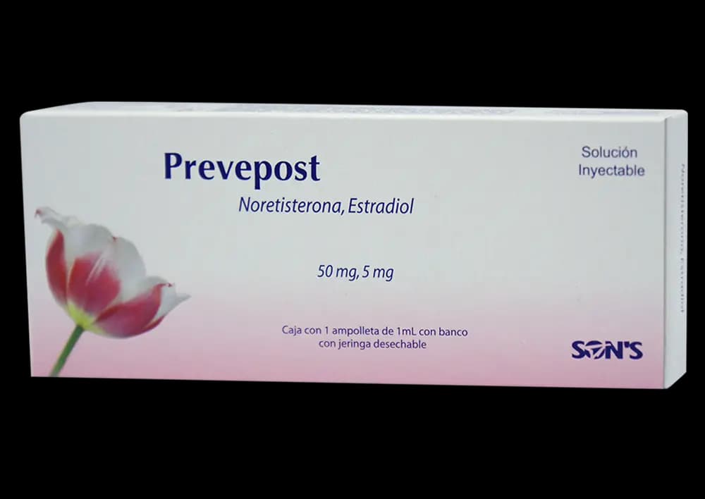 Noretisterona 50 mg / Estradiol 5 mg PREVEPOST C/1 Amp