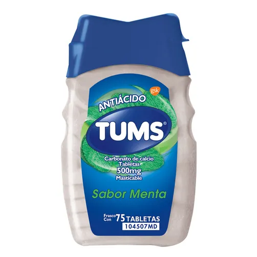 Carbonato de Calcio TUMS Menta C/75 Tabs