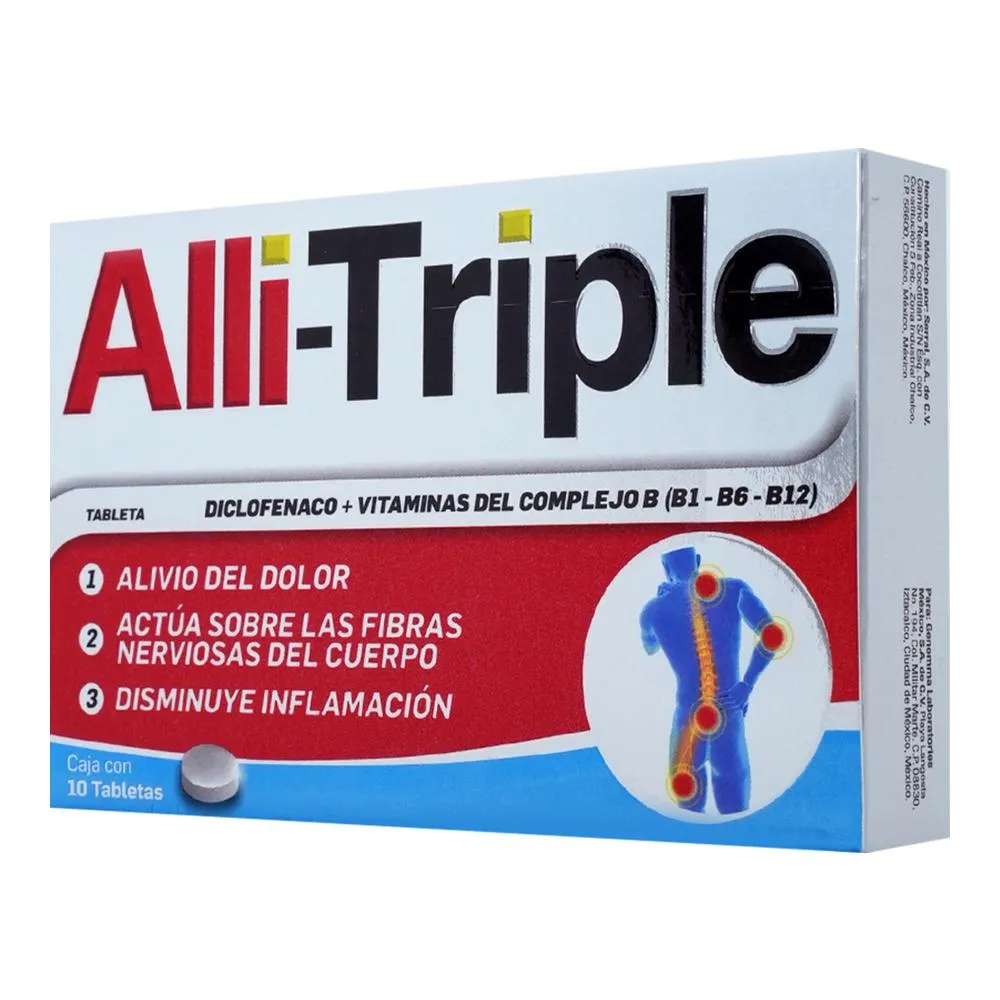 Diclofenaco / Complejo B ALLI TRIPLE C/10 Tabs