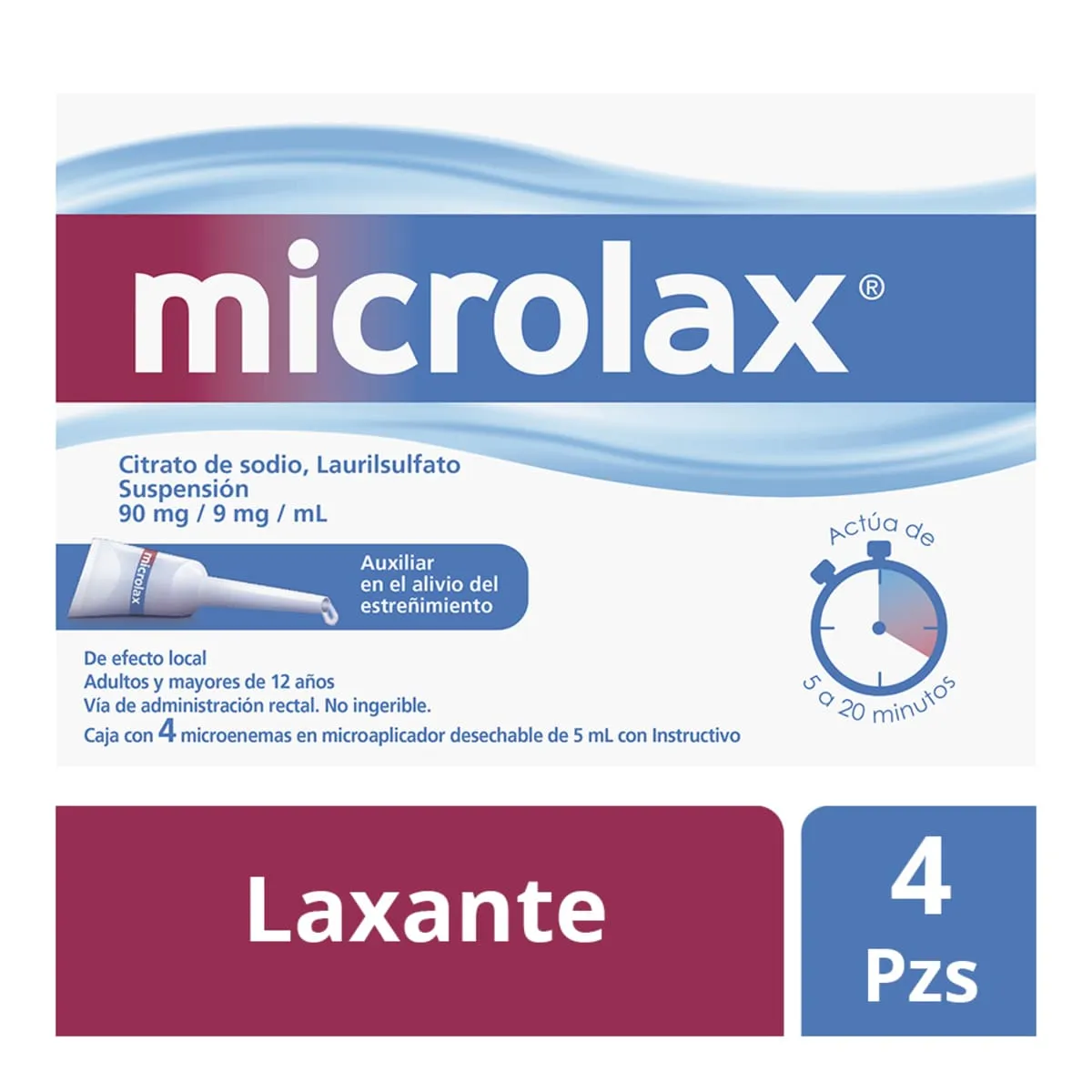 Citrato de Sodio Laurisulfato 90 mg / 9 mg / 1 mL MICROLAX