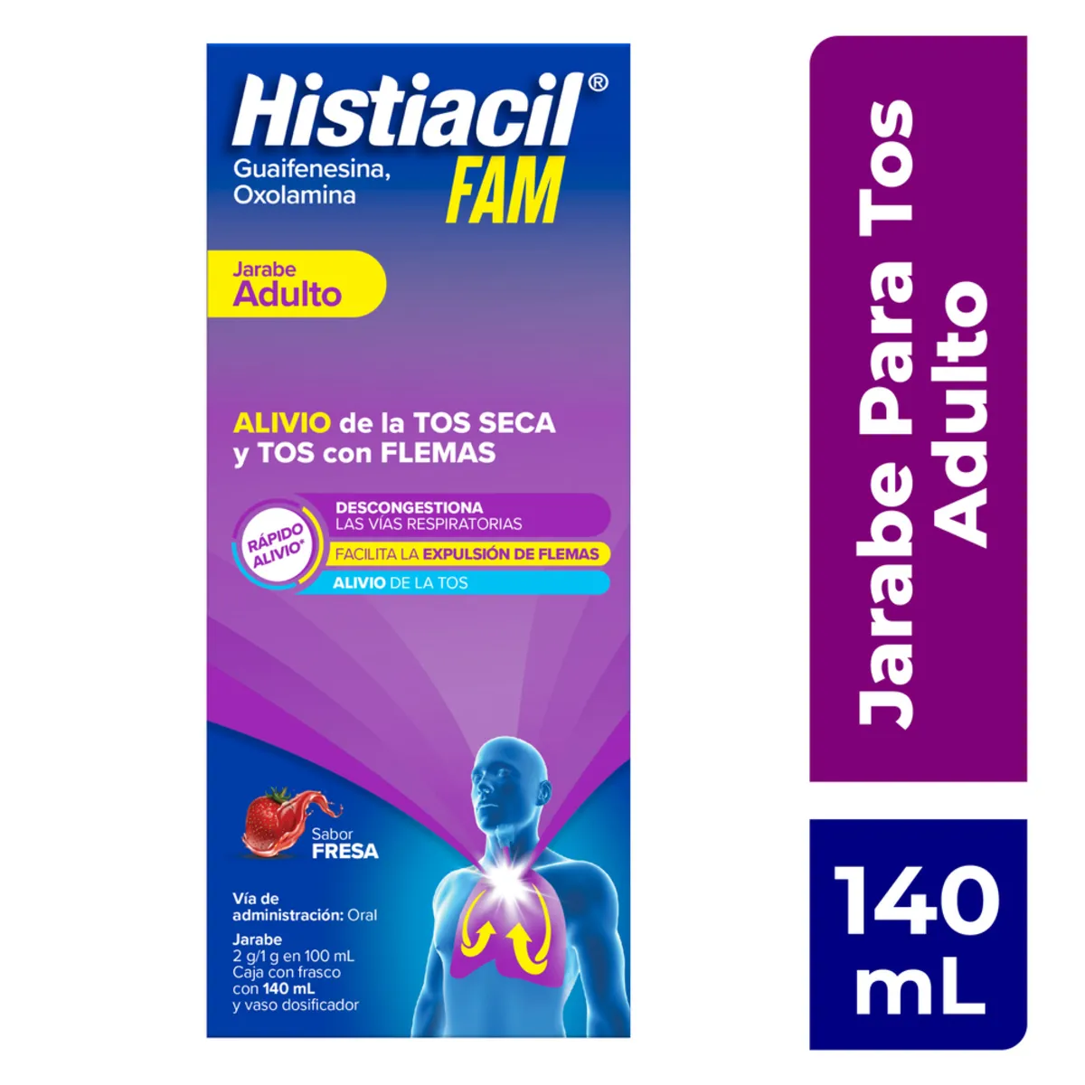 Guaifenesina 2 g / Oxolamina 1 g HISTIACIL FAM Adulto