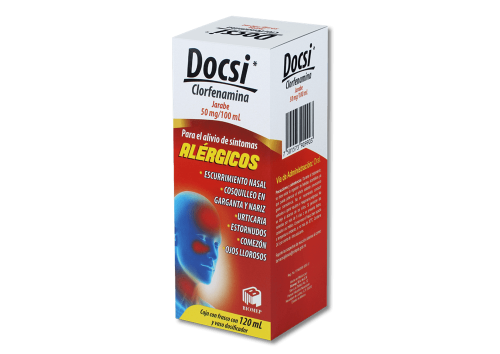 Clorfenamina 50 mg / 100 mL DOCSI C/120 mL