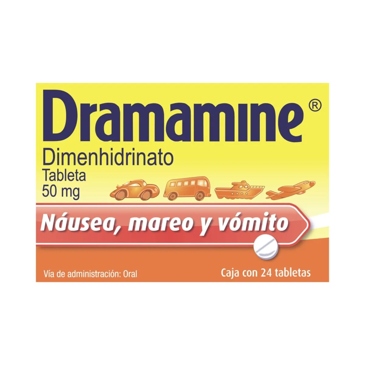 Dimenhidrinato 50 mg DRAMAMINE C/24 Tabs