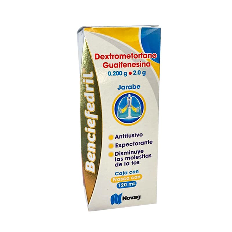 Dextrometorfano 200 mg / Guaifenesina 200 mg / 100 mL BENCIEFENDRIL C/120 mL