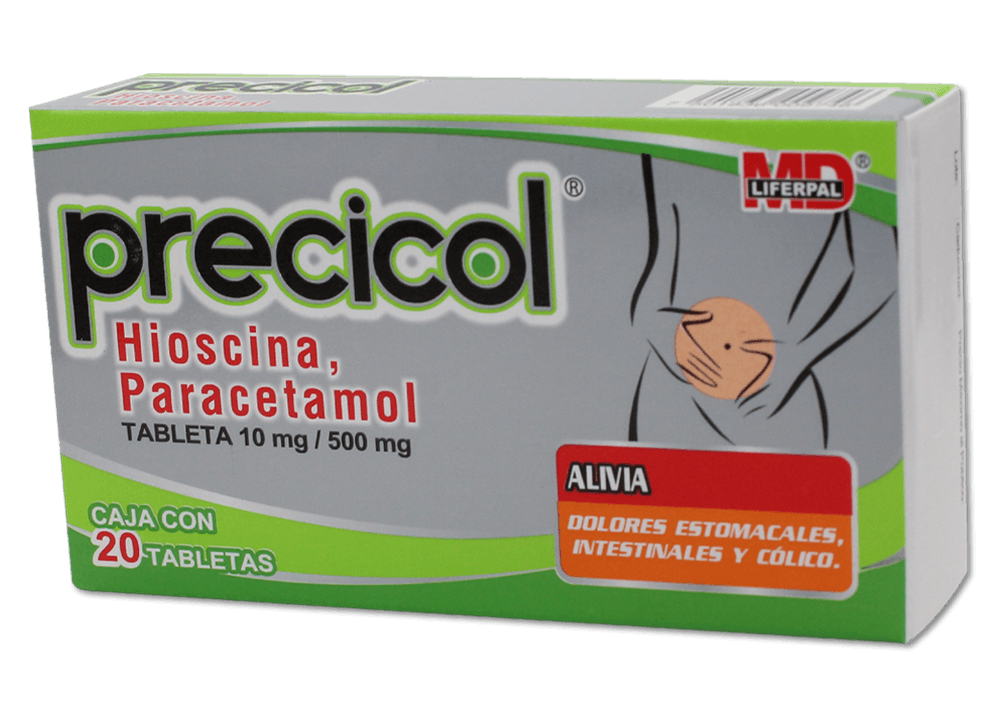 Hioscina 10 mg / Paracetamol 500 mg PRECICOL C/20 Tabs