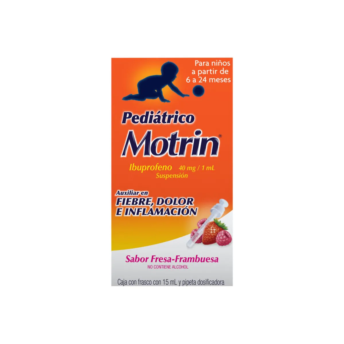 Ibuprofeno 40 mg / 1 mL MOTRIN Pediátrico C/15 mL