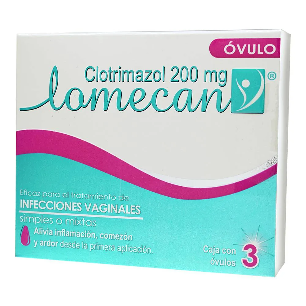 Clotrimazol 200 mg LOMECAN Ovulos C/3 óvulos