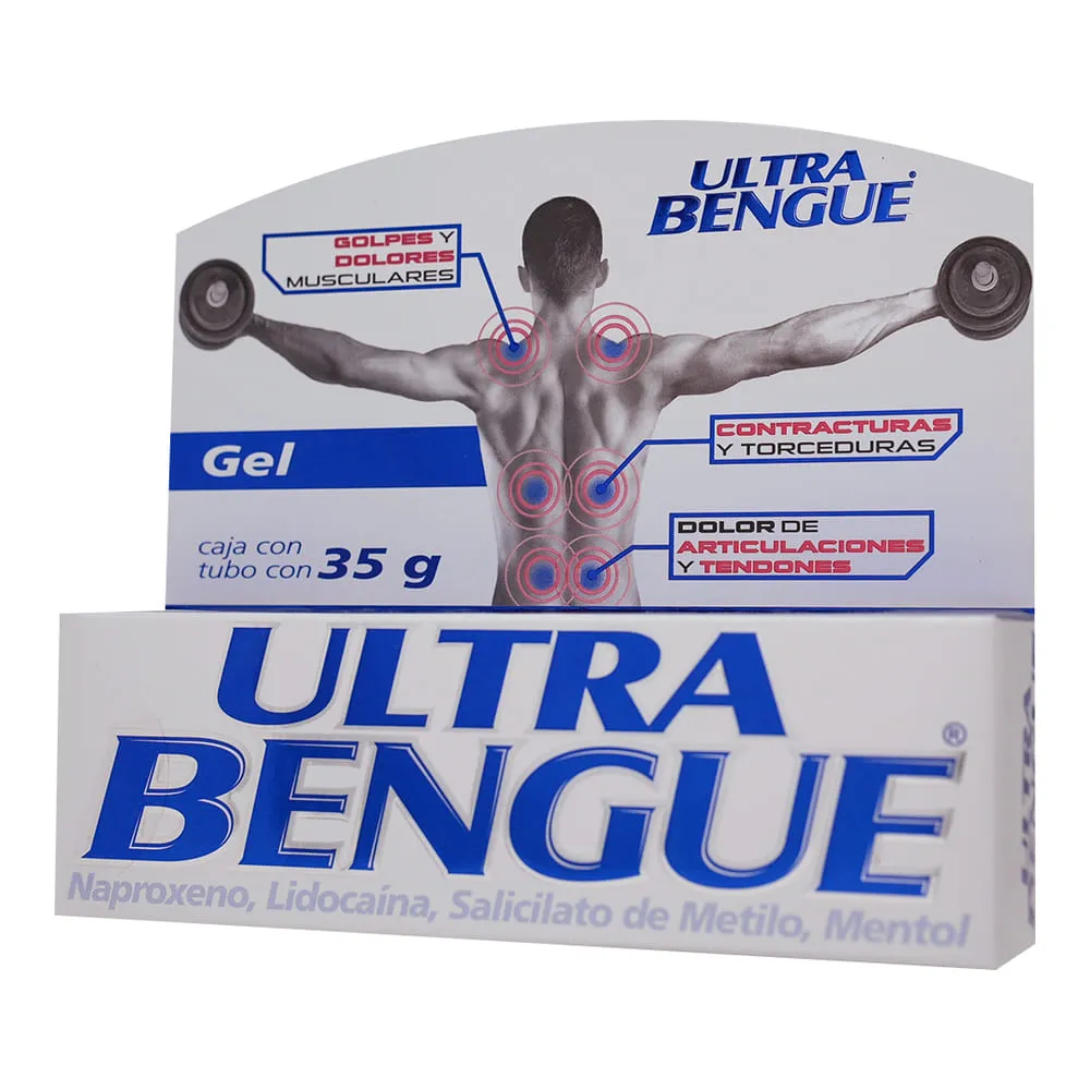 Lidocaina / Mentol / Naproxeno ULTRA BENGUE azul C/35 g