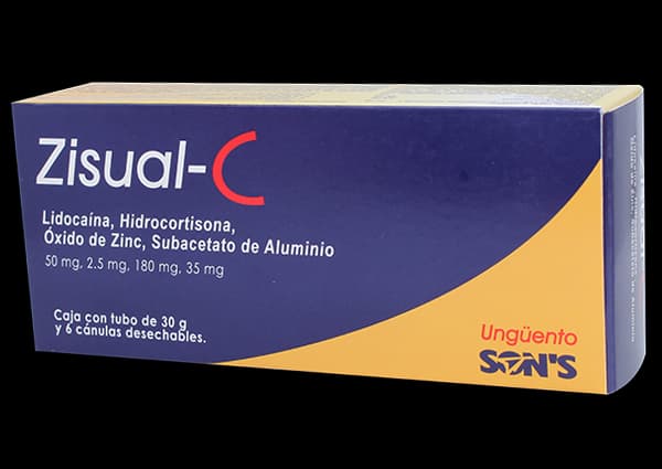 Lidocaina / Hidrocortisona / Zinc / Aluminio ZISUAL C C/30 g